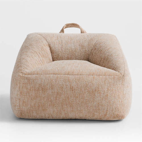 Sesame Brown Organic Cotton Boucle Kids Lounge Chair