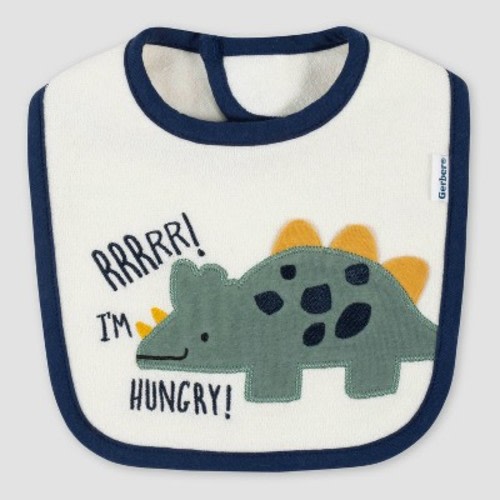 Gerber Baby Boys' 4pk Dino Bib - Gold/Blue