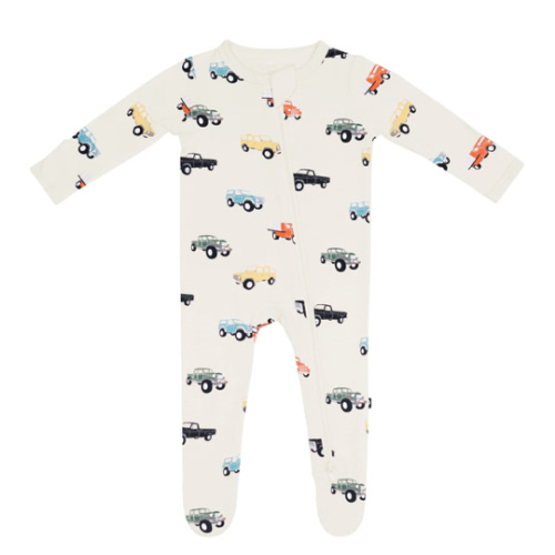 Zippered Footie in Vintage Truck