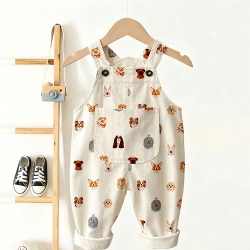 Baby Dogs Patterns Overalls