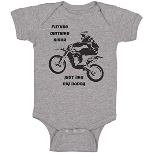 Cute Rascals Baby Bodysuit Future Dirt Bike Rider Just like My Daddy B Boy & Girl Baby Clothes Cotton