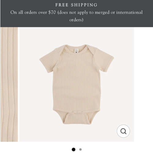 short sleeve lap neck bodysuit | oatmeal | organic cotton wide rib
