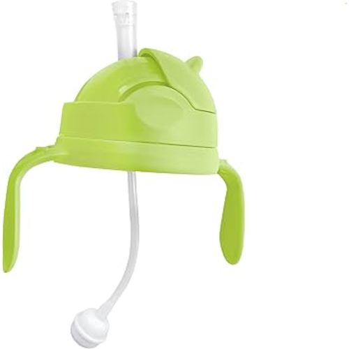 3-in-1 Weighted Straw Sippy Cup Conversion Kit for Comotomo Bottles | Versatile, Leak-Proof - Easy-to-Use Solution for Babies and Toddlers | Compatible with 5oz & 8oz Bottle (Green)