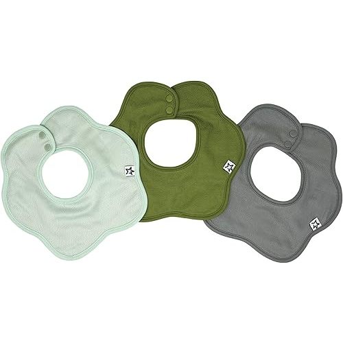 Tiny Twinkle Roundabout Drool Bibs - 360 Rotating Waterproof and Absorbent Teething Baby Bibs 3 Pack