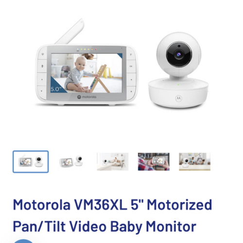 Motorola VM36XL 5" Motorized Pan/Tilt Video Baby Monitor