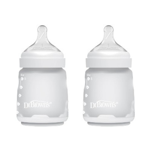 Dr. Brown's Silicone Baby Bottles - Clear - 5 fl oz/2pk