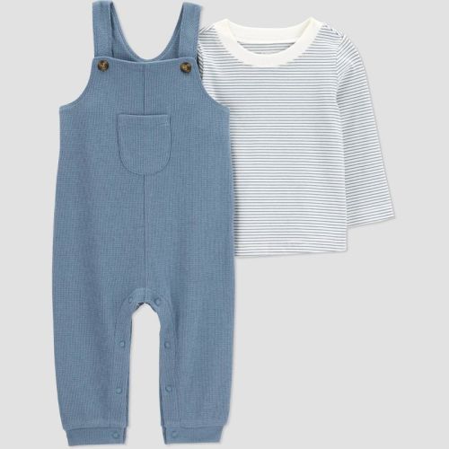 Carter's Just One You® Baby Boys' 2pc Striped Overalls Set - Blue