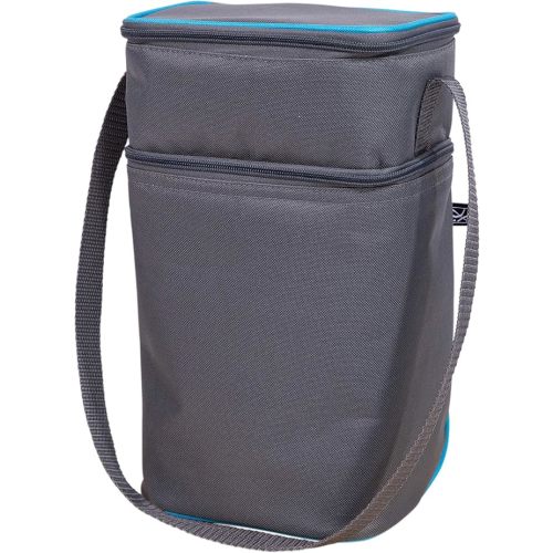 J.L. Childress Baby Bottle Bag, Breastmilk Cooler, Fits 6 Bottles, Grey | Insulated, portable bottle & milk storage bag keeps contents chilled or warm, ideal for daycare & nursing, food compartment