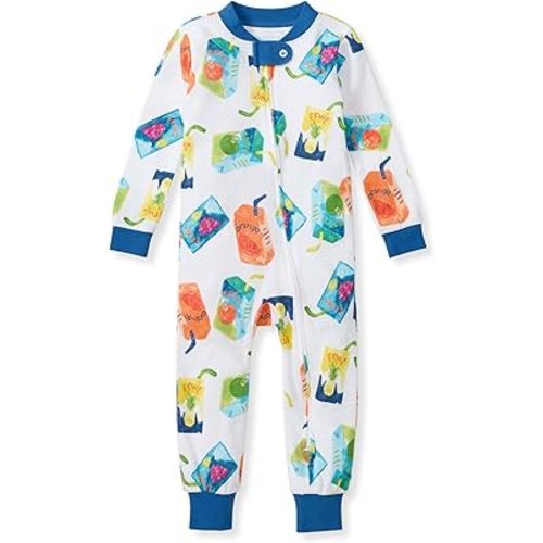 Burt's Bees Baby baby-boys Sleepers, 100% Organic Cotton, One-piece Pjs, Diagonal Zip Up Jumpsuit, Snug Fit Footless Pajamas With Snap Tab in Sizes 12, 18, and 24 Months