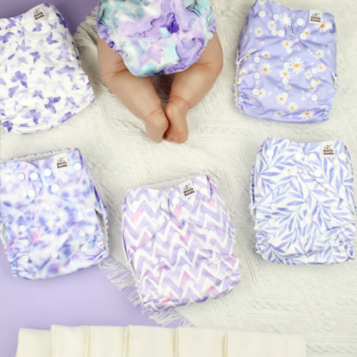 POCKET DIAPER 3.0 WITH INSERTS - 6 PACK(Light Lavender) – Mama Koala