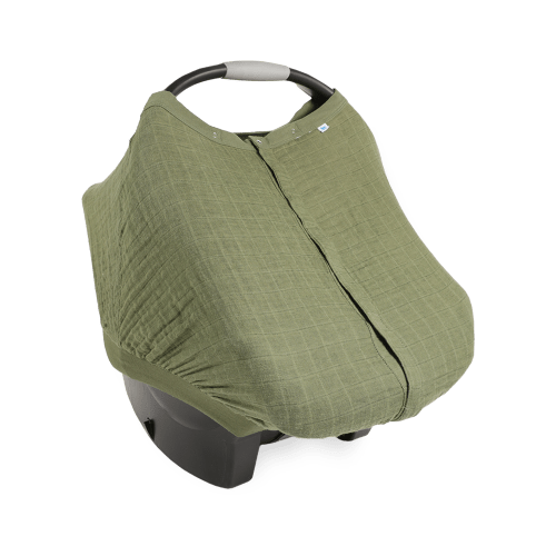 Cotton Muslin Car Seat Canopy - Fern