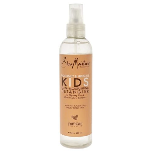 SheaMoisture Kids Extra Moisturizing Detangler Coconut & Hibiscus for Curly Hair Shea Butter Hair Care Product 8 oz