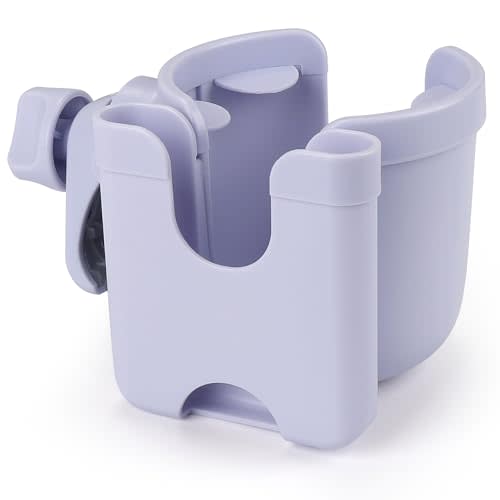 Accmor Stroller Cup Holder with Phone Holder, Bike Cup Holder, Universal Cup Holder for Uppababy Nuna Doona Strollers, 2-in-1 Cup Phone Holder for Stroller Bike Accessory