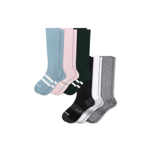 Women's Everyday Compression Knee High Sock 6-Pack (15-20mmHg)