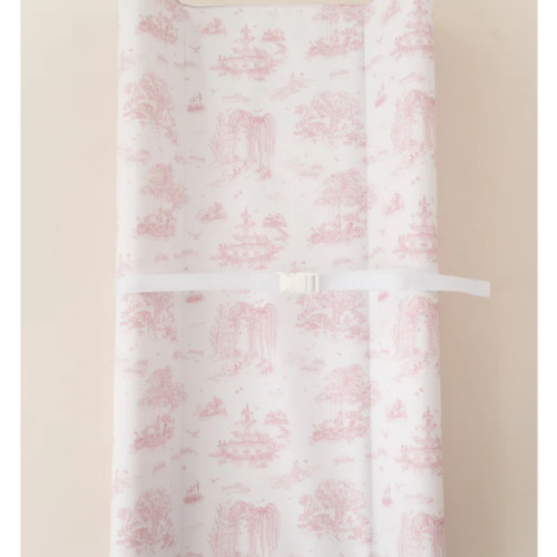 Spring Toile Pink Contour Change Pad | The Gilded Bird – The Gilded Bird US