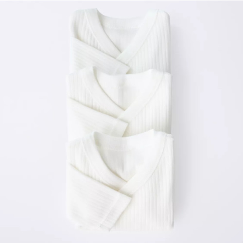 THREE-PACK OF LONG-SLEEVE BODYSUITS WITH KIMONO COLLAR - Oyster-white | ZARA United States