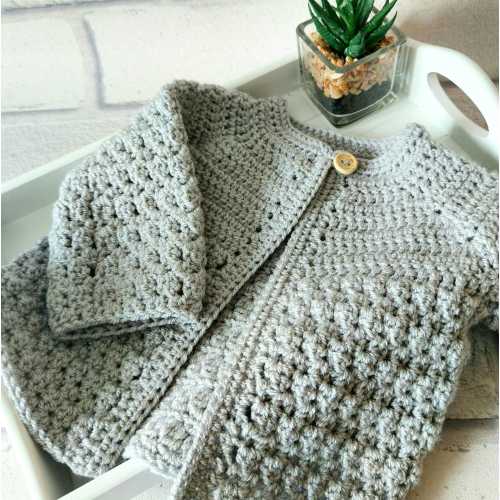 Hand Crochet Baby Cardigan, Cute Knit Baby Clothes, Toddler sweater, Adorable Baby Shower Gift Idea, Newborn up to 2 Years