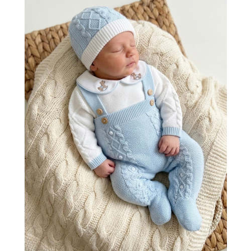 Rocking Horse Overalls - Pale Blue