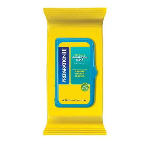 Preparation H Hemorrhoid Flushable Wipes with Witch Hazel for Skin Irritation Relief - 48 Count HSA/FSA Eligible