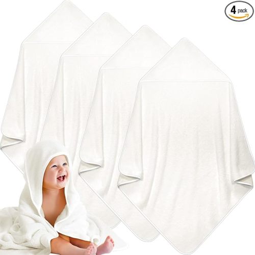 4 Pack Baby Hooded Towels