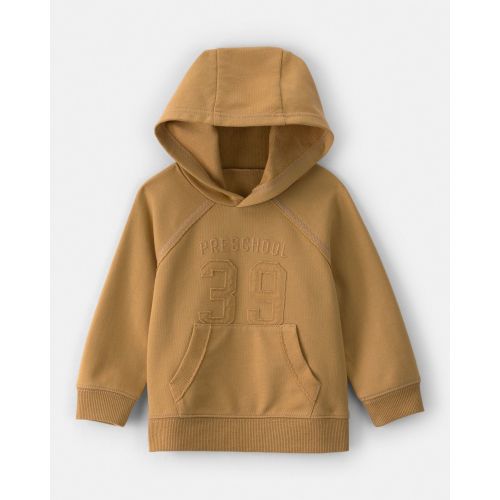 Baby Boy Varsity French Terry Hoodie - Brown | Carter's
