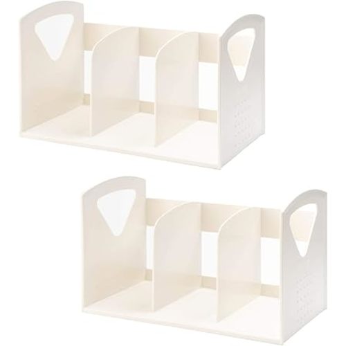 2 Pack Desk Book Shelves Small Desktop Bookshelf F Magazine Holder for Home School and Office