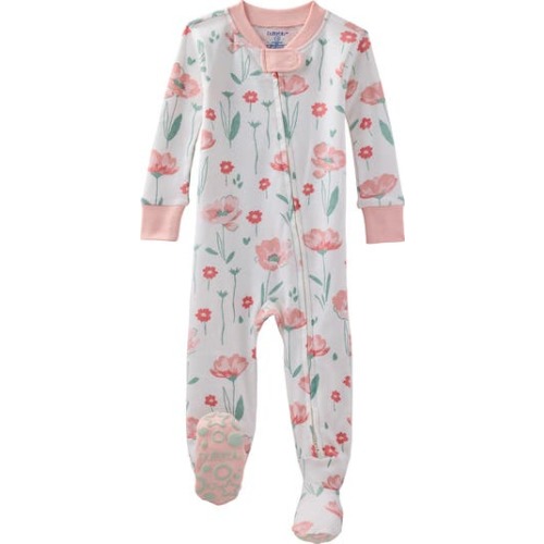 Cruz One-Piece Organic Cotton Footie Pajamas, 12M