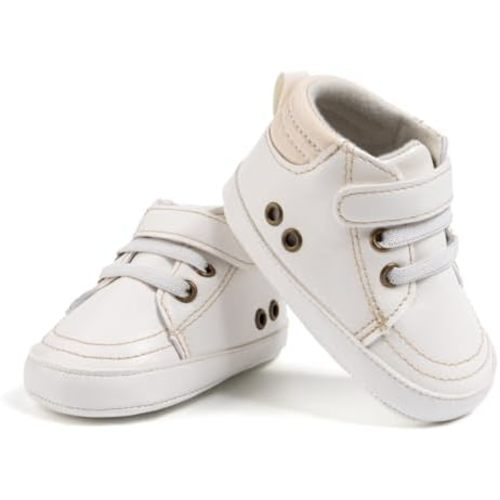 CENCIRILY Baby Boys Girls High Top Sneakers Soft Soles Anti Skid Infant Ankle Shoes Toddler Prewalker First Walking Crib Shoes
