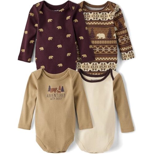 The Children's Place baby-boys And Newborn Long Sleeve Bodysuits, Multipacks