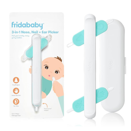 Frida Baby 3-in-1 Nose, Nail + Ear Picker by Frida Baby the Makers of NoseFrida the SnotSucker, Safely Clean Baby's Boogers, Ear Wax & More