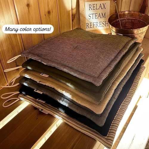 Sauna Cushion - Portable cushion - Bench cover, Bench Liner, Sauna gift, Sauna accessories, Spa cushion - No returns -