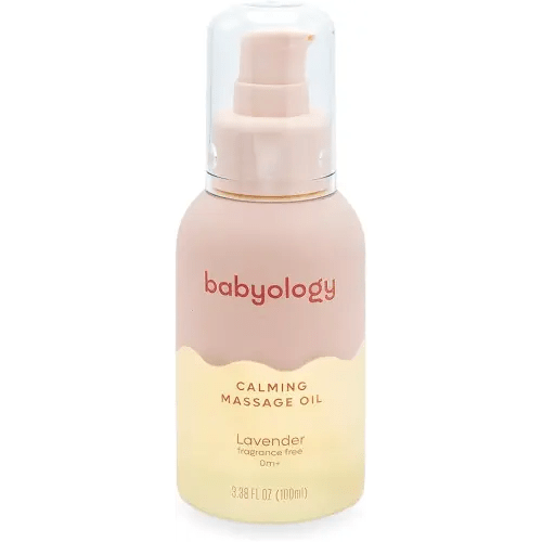 Babyology - Calming baby oil for Newborn with Baby essential oils - 3,38 Fl. Oz (100ml) - Lavender - Nourishing and Moisturizing Massage for Bonding