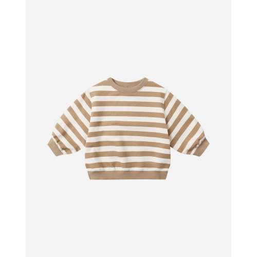 Oversized Crew Sweatshirt || Gold Stripe – Quincy Mae