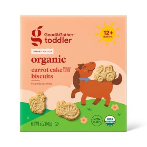 Organic Carrot Cake Biscuits - 5oz - Good & Gather™: Toddler Snack, Dairy-Free, Vegan, Ready to Eat
