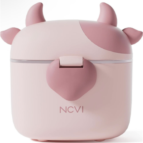 NCVI Baby Formula Dispenser On The Go, Formula Container To Go, Formula Holder for Travel, Outdoor Picnic with Baby Infant, Portable Container for Milk Powder, Snacks, Candy, Fruits (Pink)