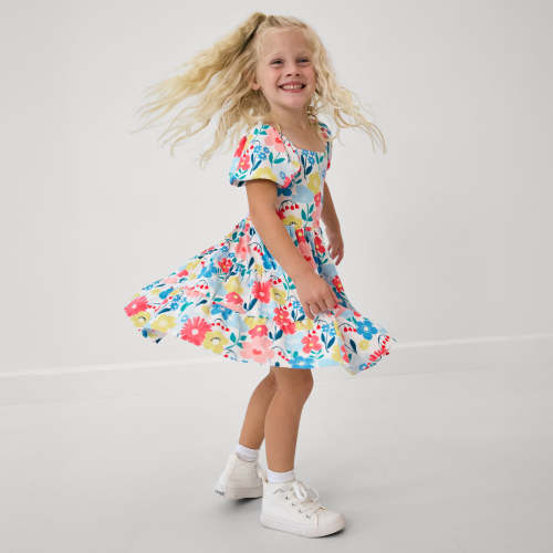 Midsummer Meadow Peasant Dress | Little Sleepies