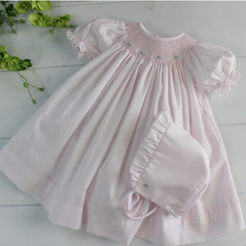 Petit Ami Infant Girls Pink Smocked Dress | Baby Girl Boutique Dresses - Hiccups Children's Boutique