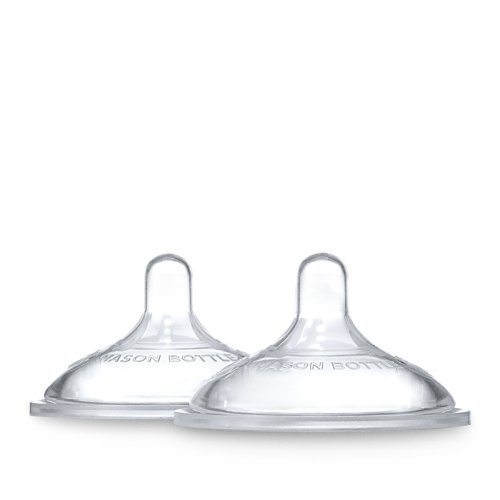 Mason Bottle Silicone Nipples, Two-Pack
