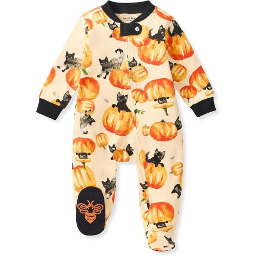 Burt's Bees Baby Girls' Organic Cotton, Sleep and Play Footed Pajamas