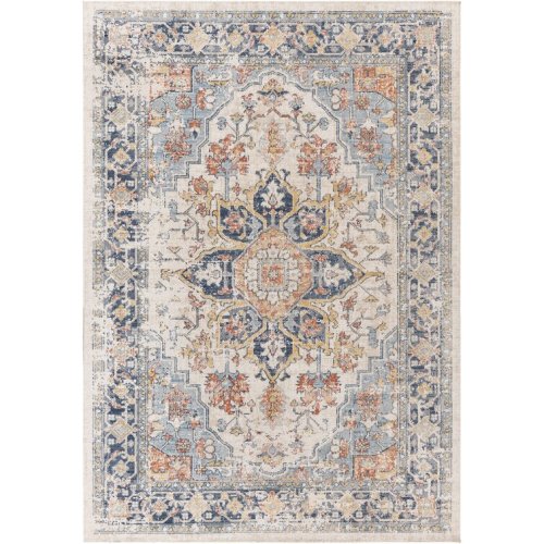 Robert Oriental Indoor / Outdoor Area Rug in Blue/Gray