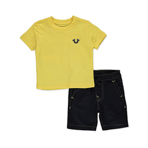 True Religion Baby Boys' 2-Piece Horseshoe Shorts Set Outfit