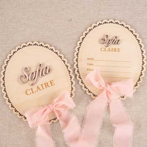 Baby Name Announcement Plaque, Birth Stat Sign, Hospital Announcement Sign, Wooden Name Plaque, Custom Newborn Keepsake