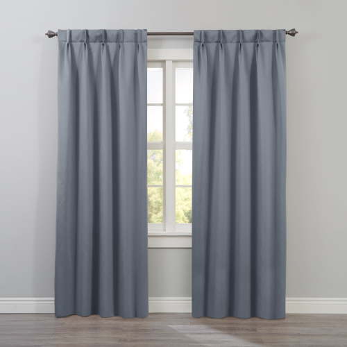 BrylaneHome BH Studio Room-Darkening Pinch Pleat Panel