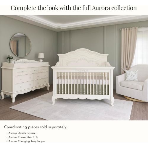 Evolur Aurora Cream Wood 7-drawer Double Dresser