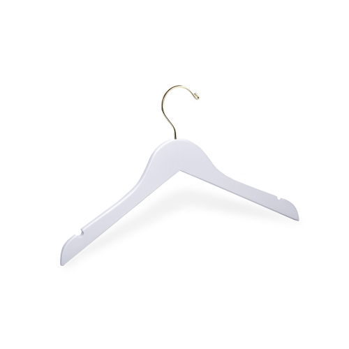 LUXURY Kids Wooden Hangers White w/ Gold Hook – RoyalHangers.com