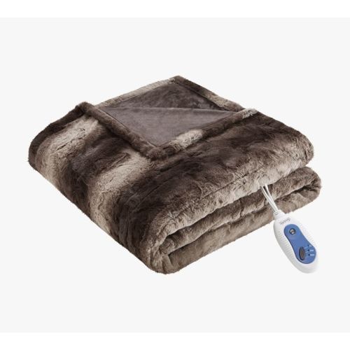 Beautyrest® Heated Oversized Faux Fur Throw