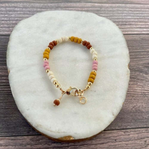 Quill and Goose 14K Gold Filled Bracelet - Boho Patterned