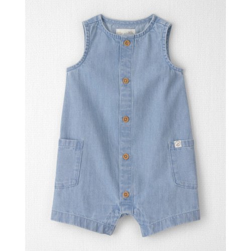 Baby Organic Cotton Chambray Romper  - Little Planet | Carter's
