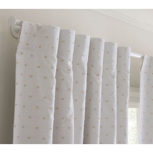 Clipped Jacquard Stripe Blackout Curtain 96"