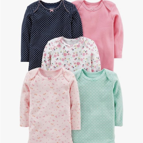 Simple Joys by Carter's Baby Girls 5-pack Long-sleeve Bodysuit